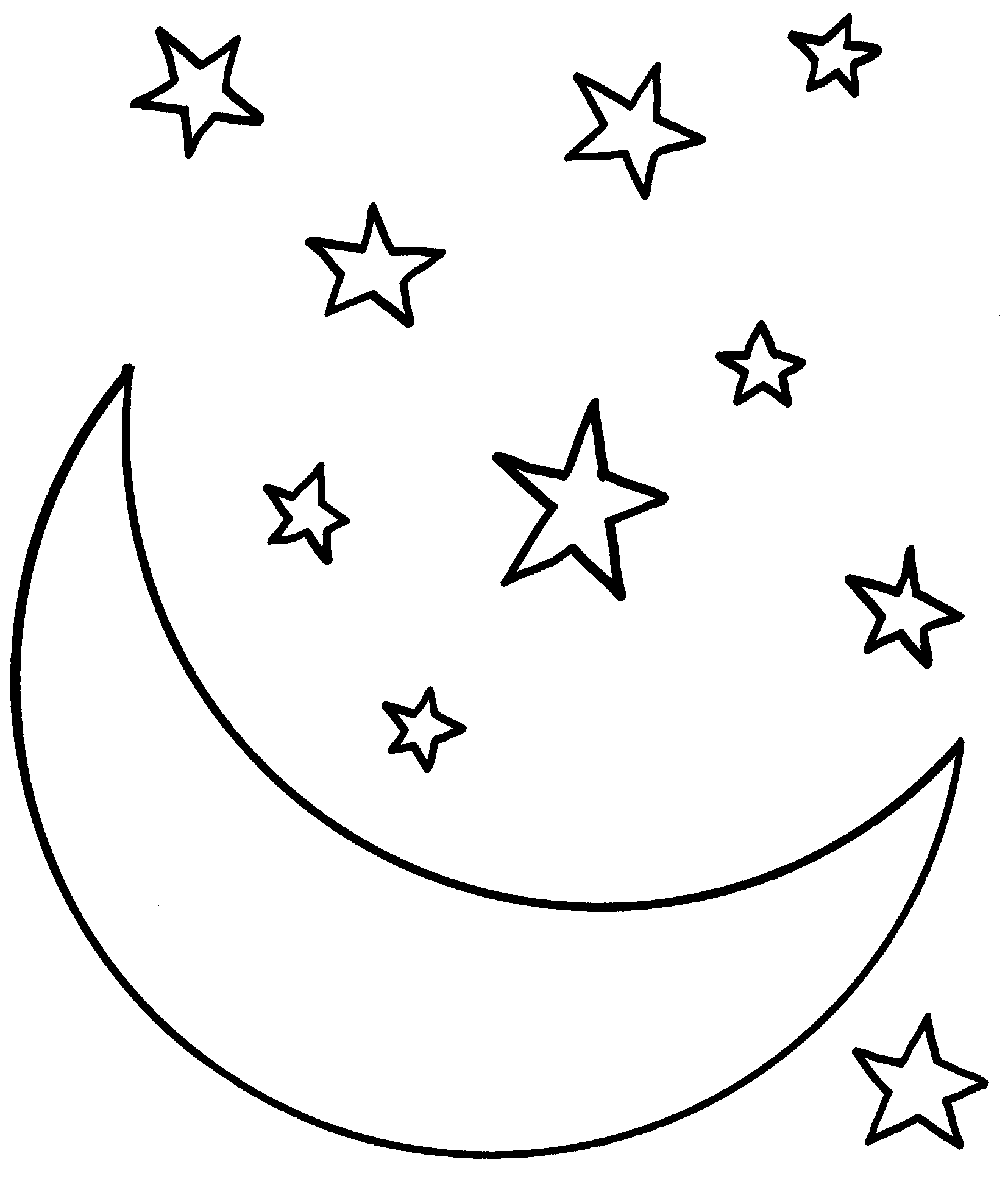 clipart moon black and white - photo #4