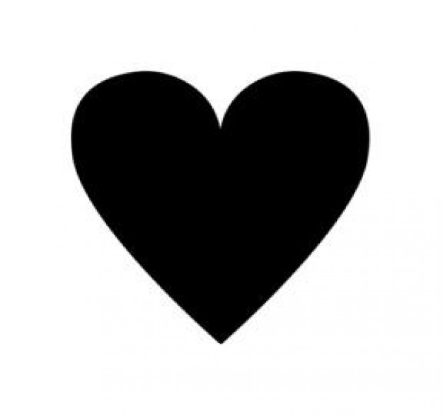 free black heart clipart - photo #32