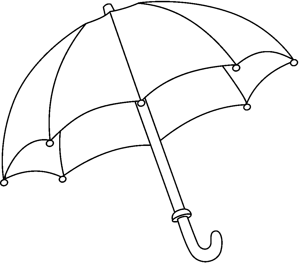 clipart umbrella black and white - photo #3