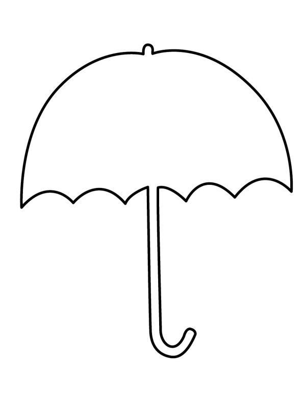 clipart black and white umbrella - photo #26