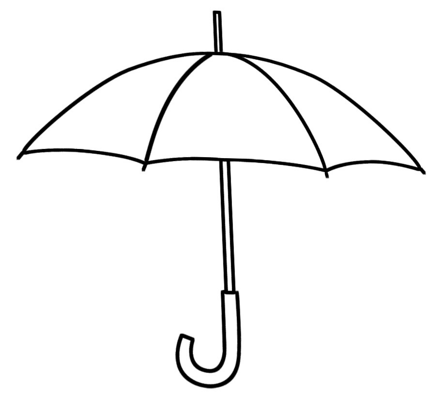 clipart umbrella black and white - photo #8