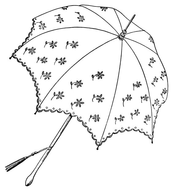 umbrella clipart black and white - photo #45