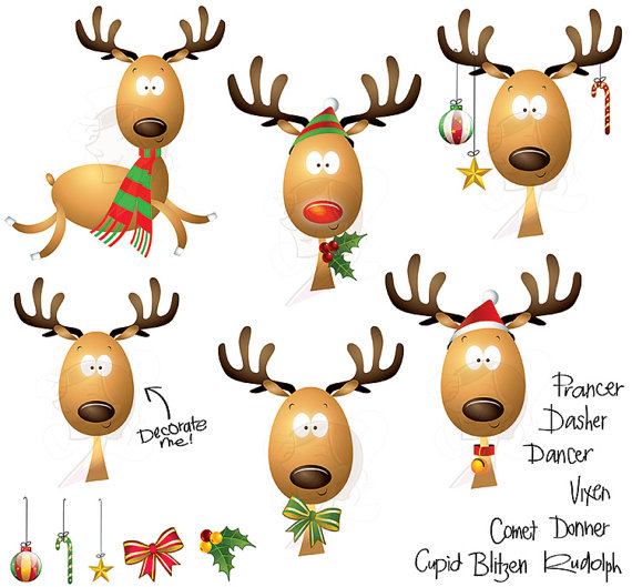 Christmas santa and reindeer clipart - WikiClipArt