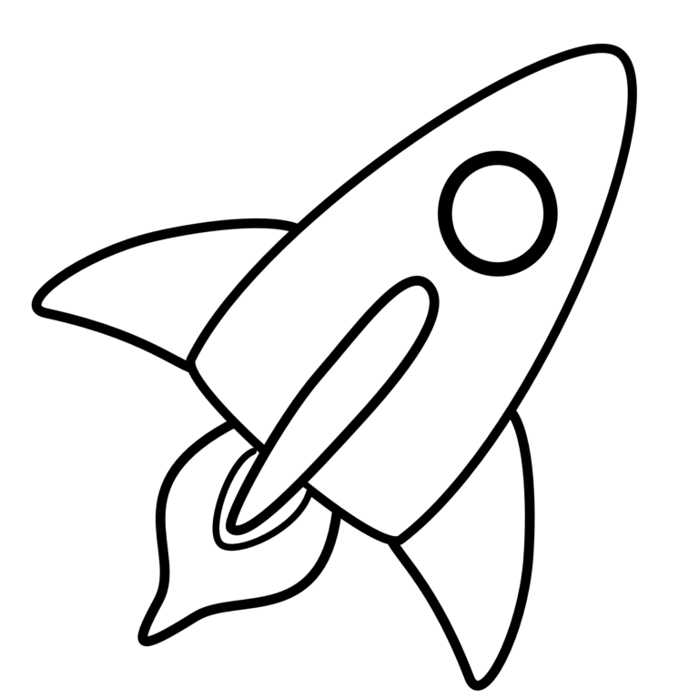 Rocket black and white clipart 3 WikiClipArt