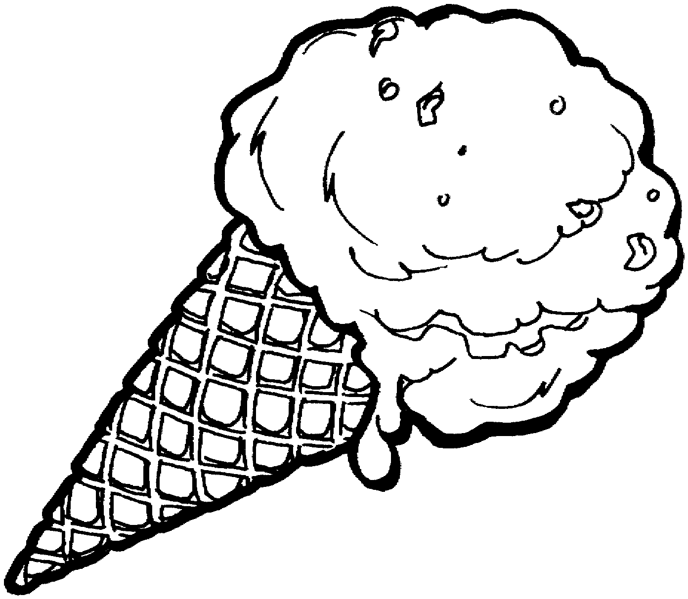 Black White Ice Cream Cone Clipart Clipartfox 2 Wikiclipart Gambar