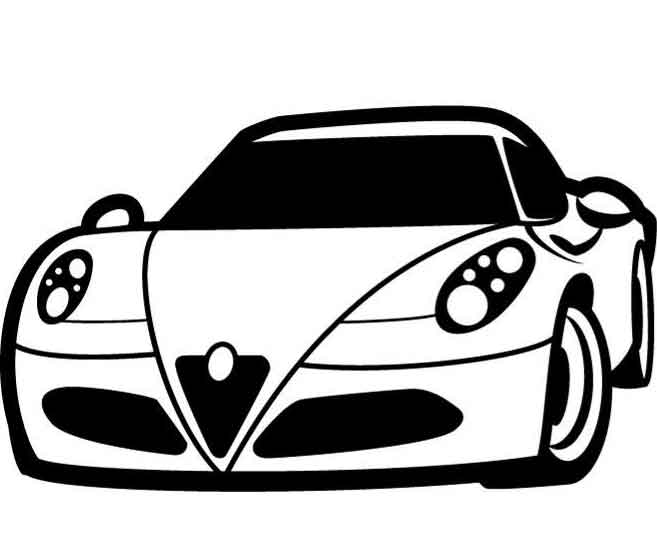 free black and white clipart of cars - photo #6