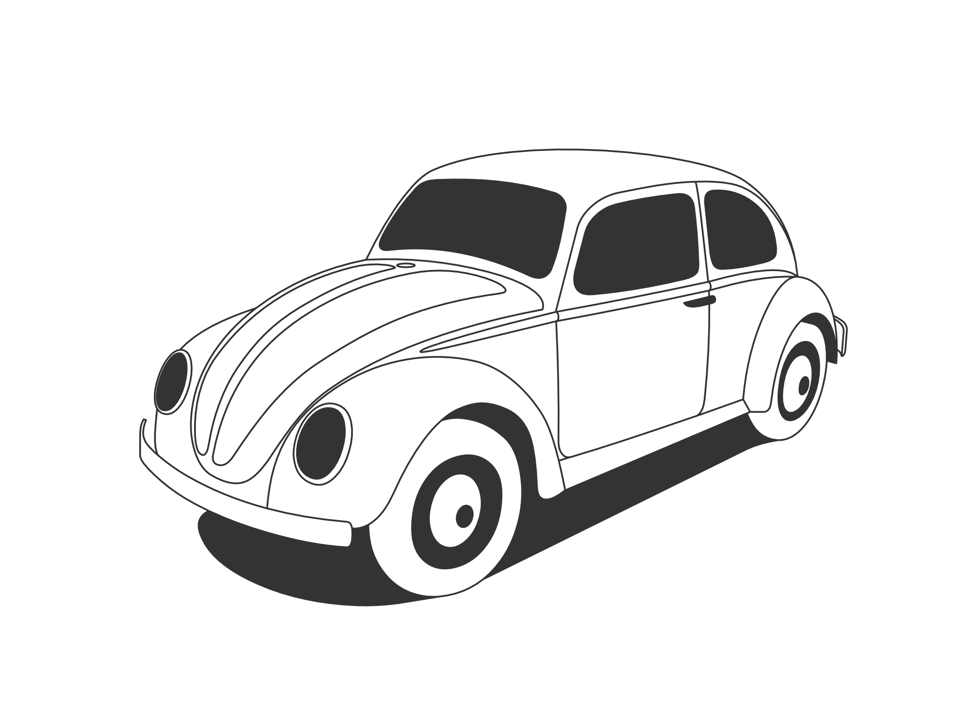 free black and white car clipart - photo #47