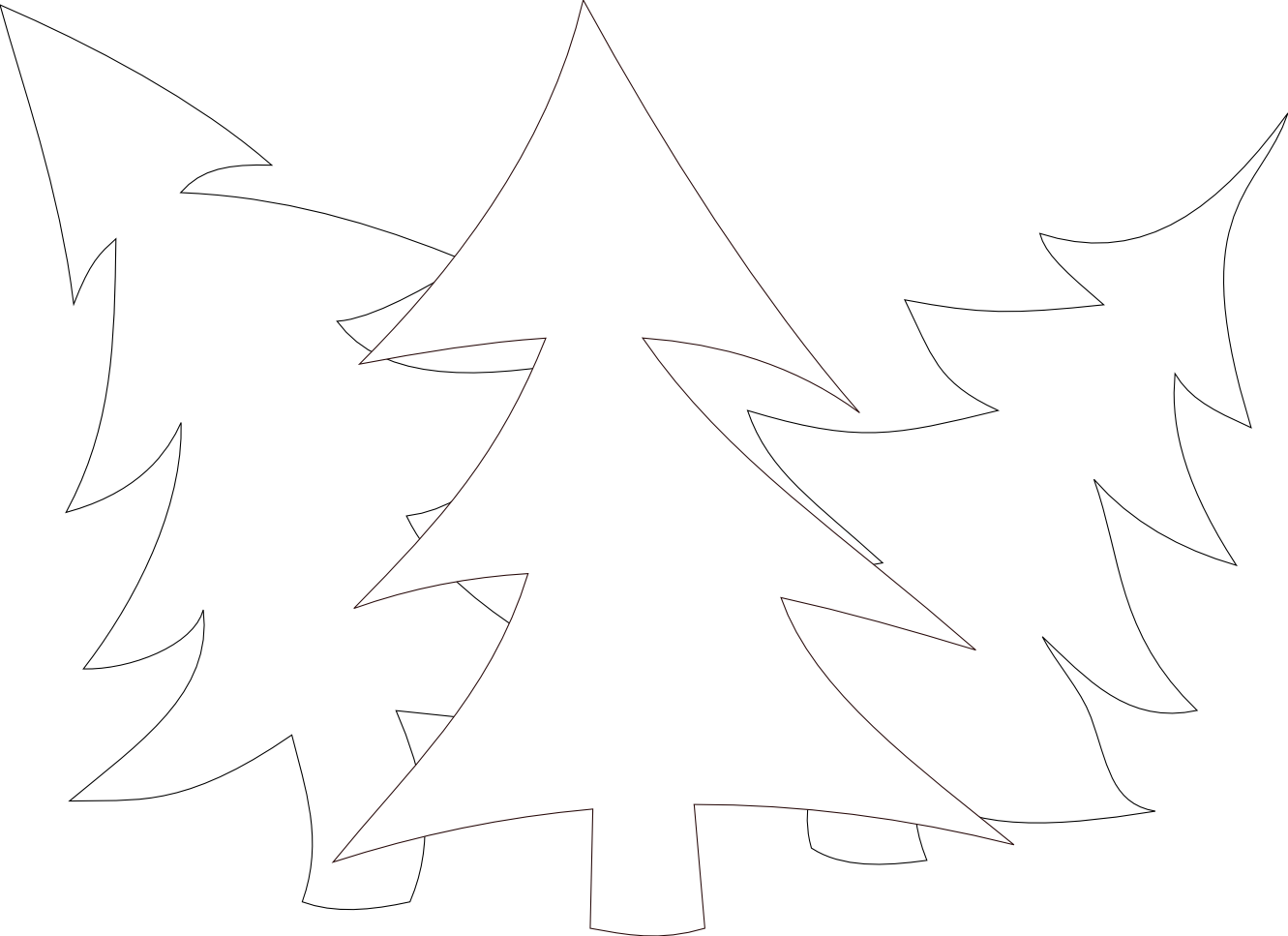 Christmas Tree Clipart Black And White - 60 cliparts