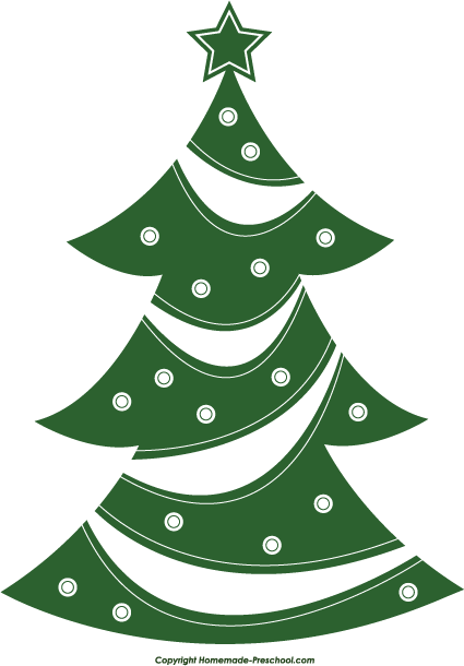 free white christmas tree clip art - photo #16