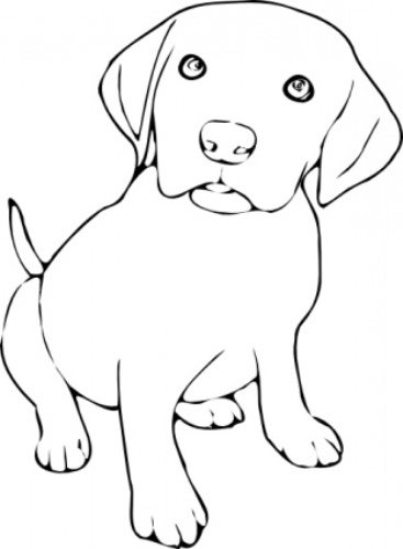 free clipart of dogs black and white - photo #34