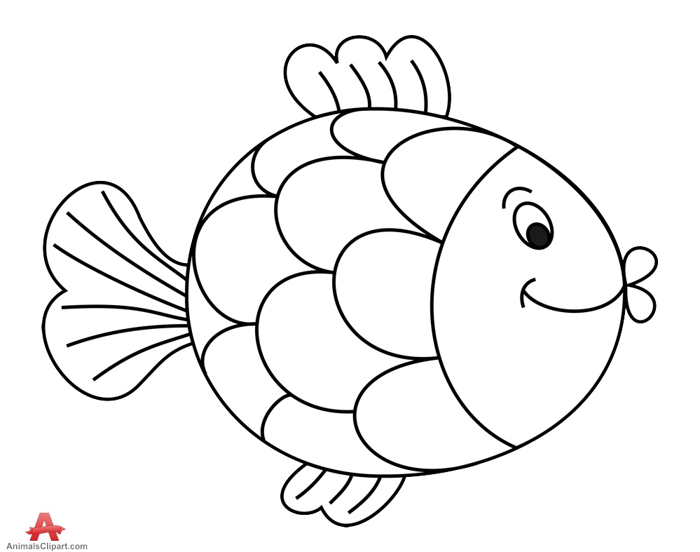 free black and white clipart of fish - photo #26