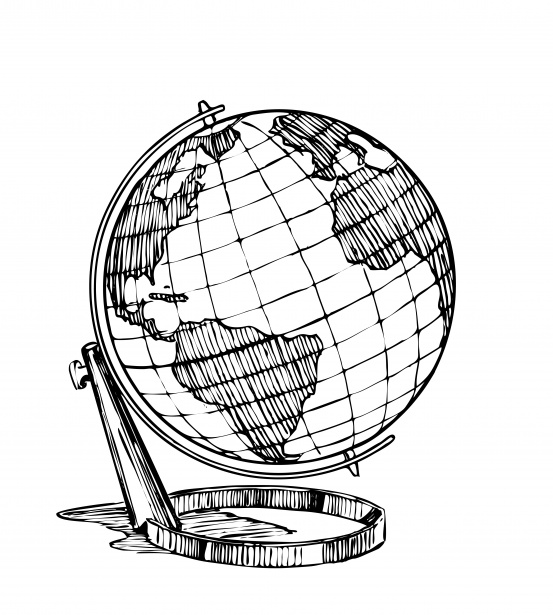 free earth clipart black and white - photo #46
