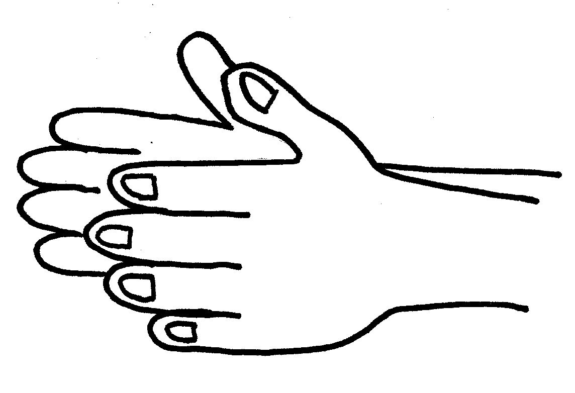 Hand black and white clap clipart black and white clipartfest