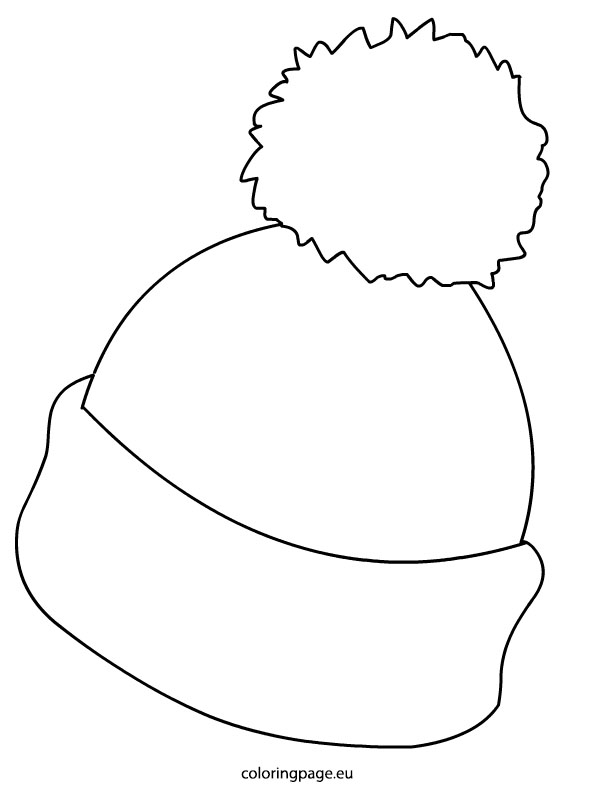 winter hat clipart black and white - photo #12