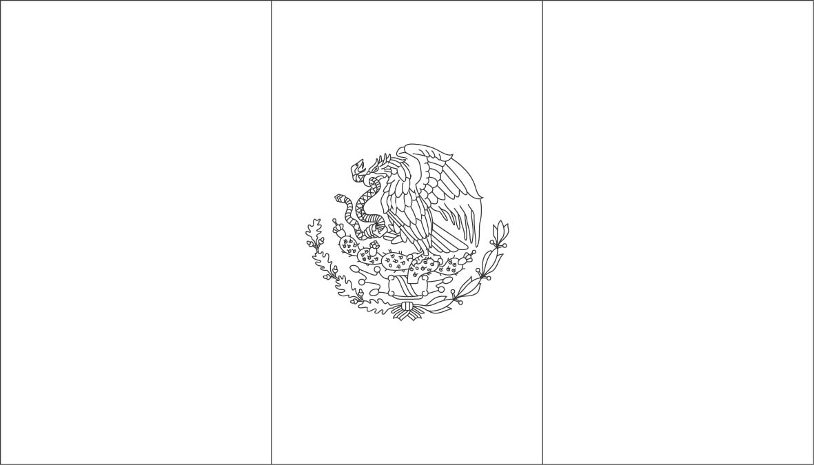 Mexican flag black and white free download clip art 2 - WikiClipArt