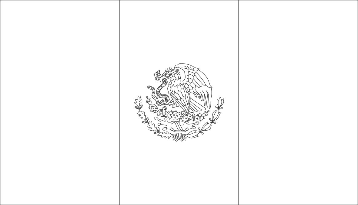 Mexican flag black and white free download clip art 2 WikiClipArt