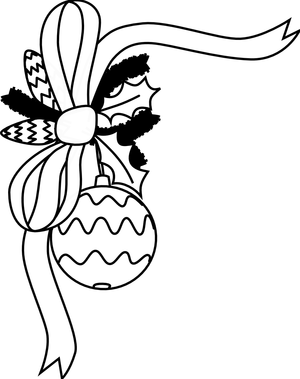 Christmas ornament black and white christmas ornament clipart black and