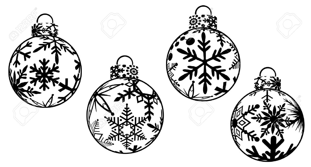 Christmas ornament black and white christmas ornament