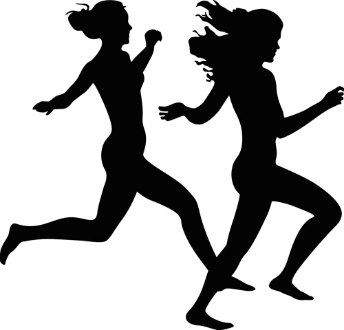 free clipart girl running - photo #26