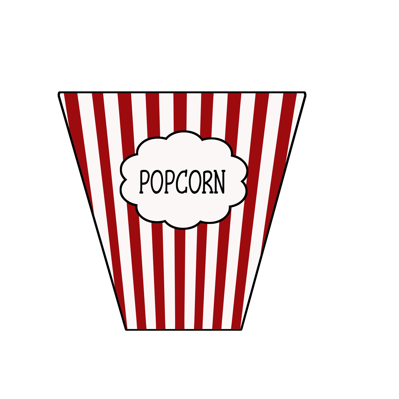Popcorn black and white popcorn bucket clipart WikiClipArt