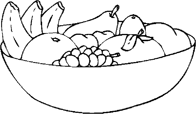 clipart of fruits black and white - photo #35