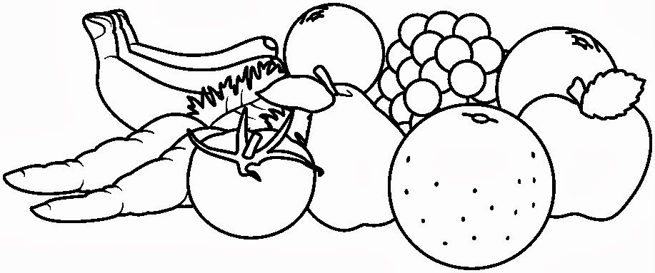 clipart of fruits black and white - photo #19