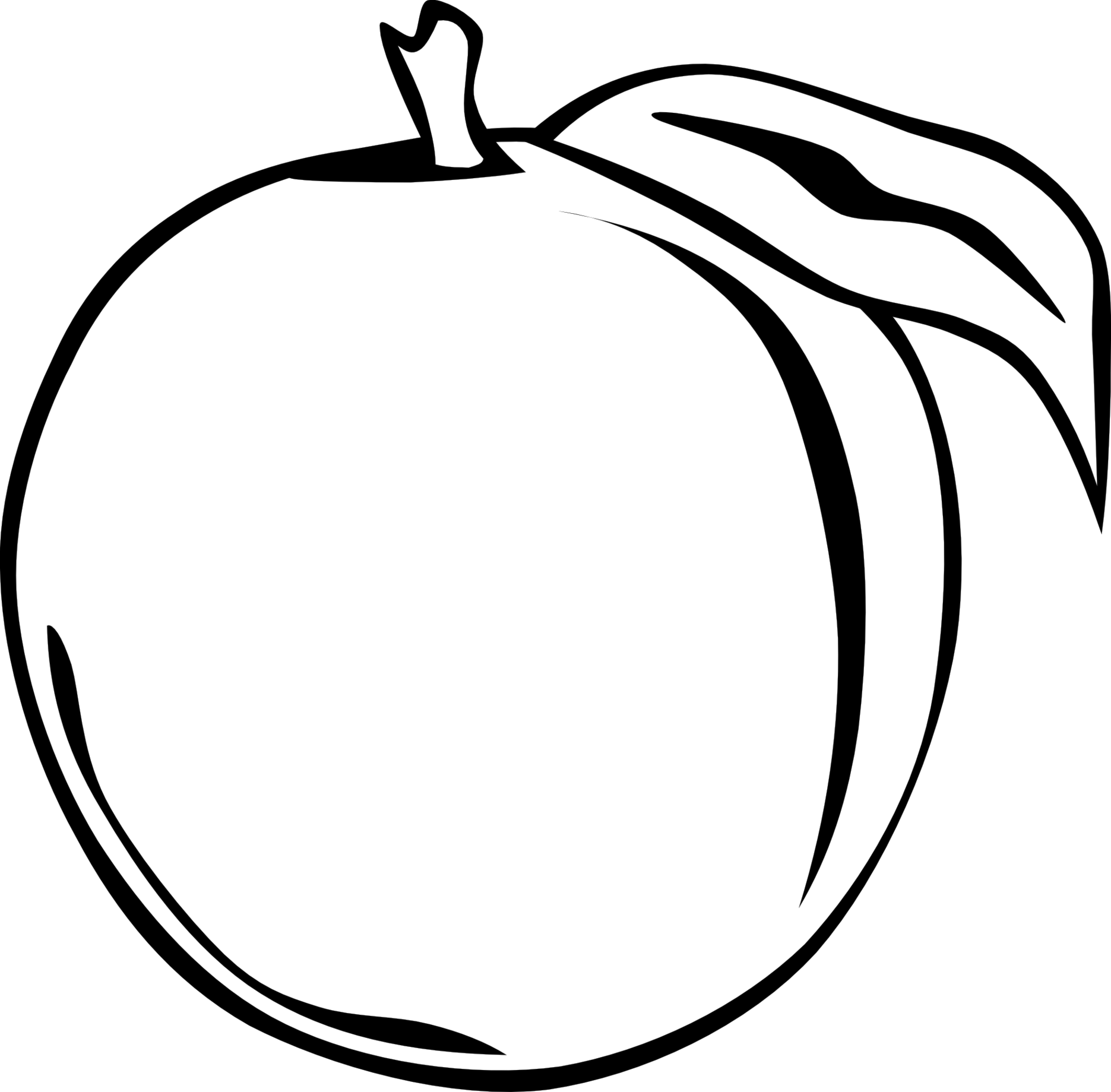 clipart of fruits black and white - photo #23