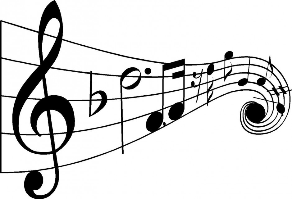 free black and white music clipart - photo #29