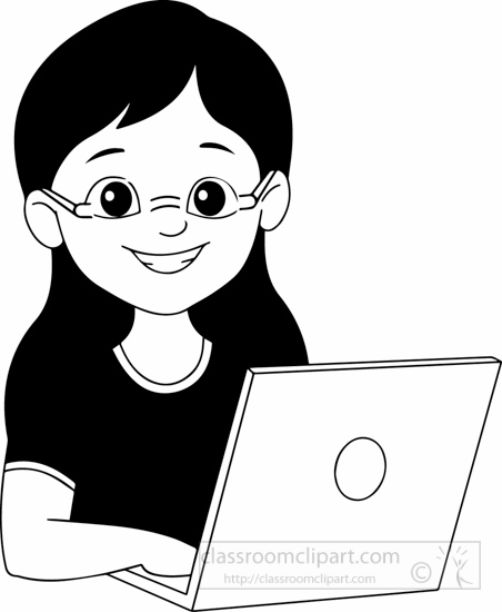 computer clipart black and white free - photo #22