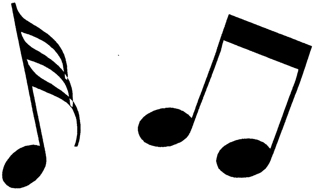 free black and white music clipart - photo #8
