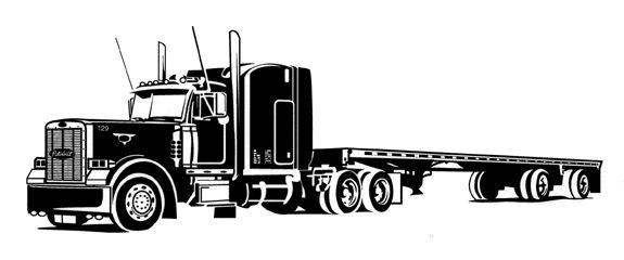Truck black and white semi truck clipart black and white free 2 image  WikiClipArt