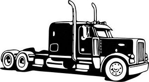 Truck black and white semi truck clipart black and white free image  WikiClipArt