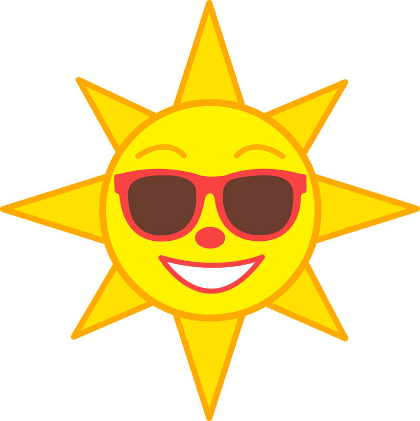 Happy Sun Cartoon Sun With Sunglasses Clipart Free Clip Art Images Sun 1538