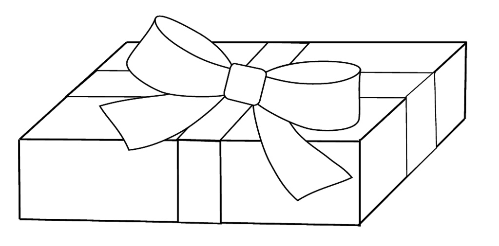 Present black and white white t clipart to colour cm this