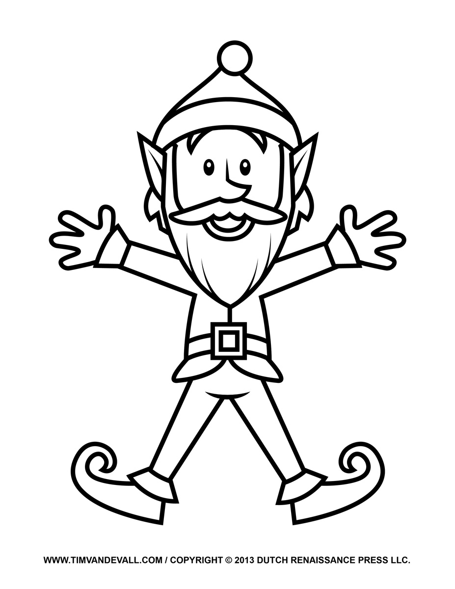 Elf black and white elf clipart black and white pencil in color elf 3