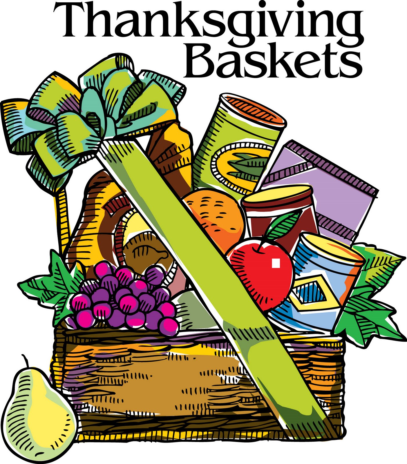 Gift Basket Thanksgiving Food Baskets Clipart WikiClipArt