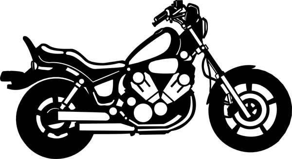free motorcycle clipart black and white - photo #37