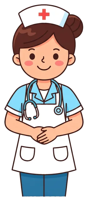 Smiling nurse wearing uniform and stethoscope