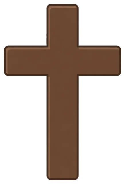 Simple Brown Cross Symbol