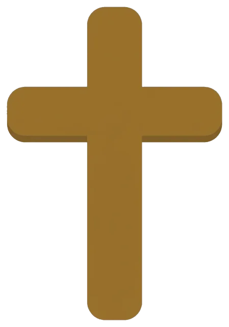 Simple brown cross symbol