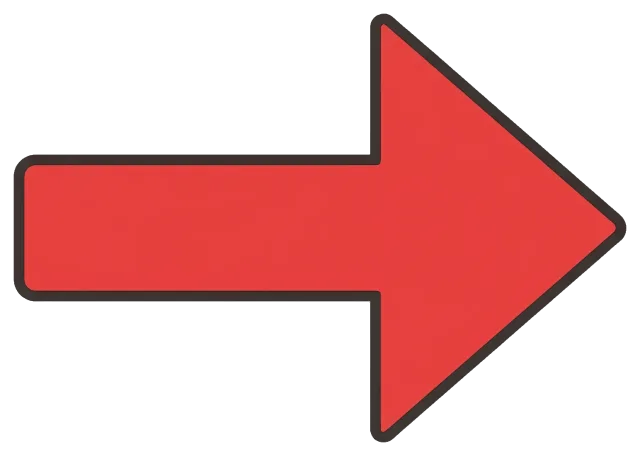 Red right-pointing arrow with black outline