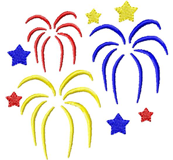 4th of july fireworks clipart