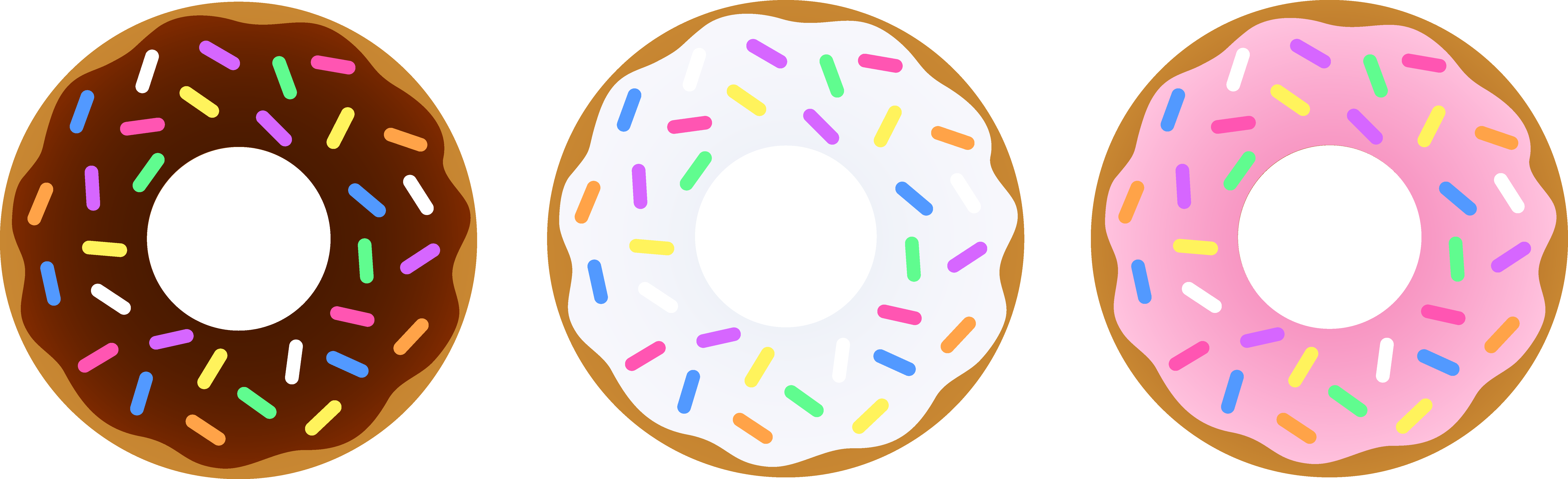 Clip art donut with sprinkles clipart