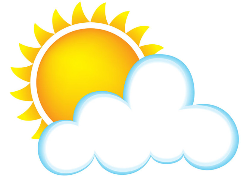 Cloud and sun clipart