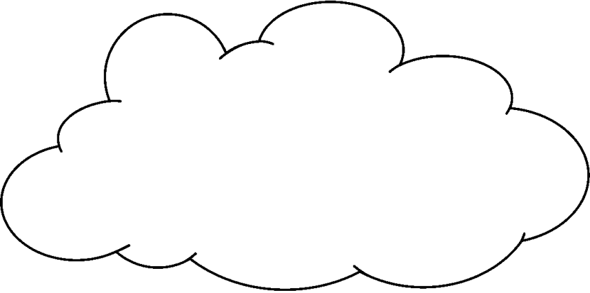 Cloud clip art black and white free clipart