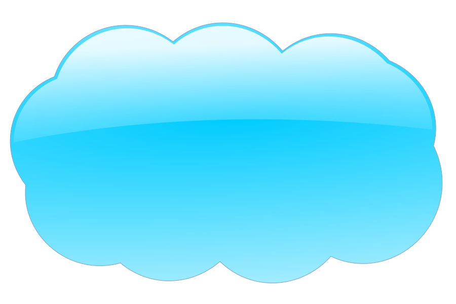 Cloud clip art blue color