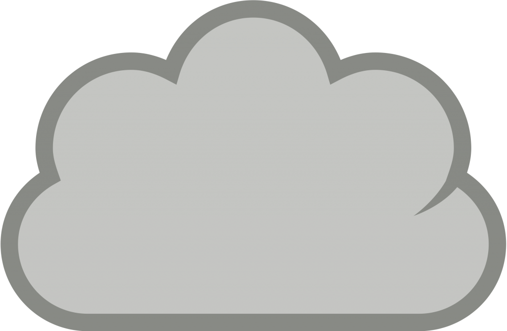 Cloud clip art grey