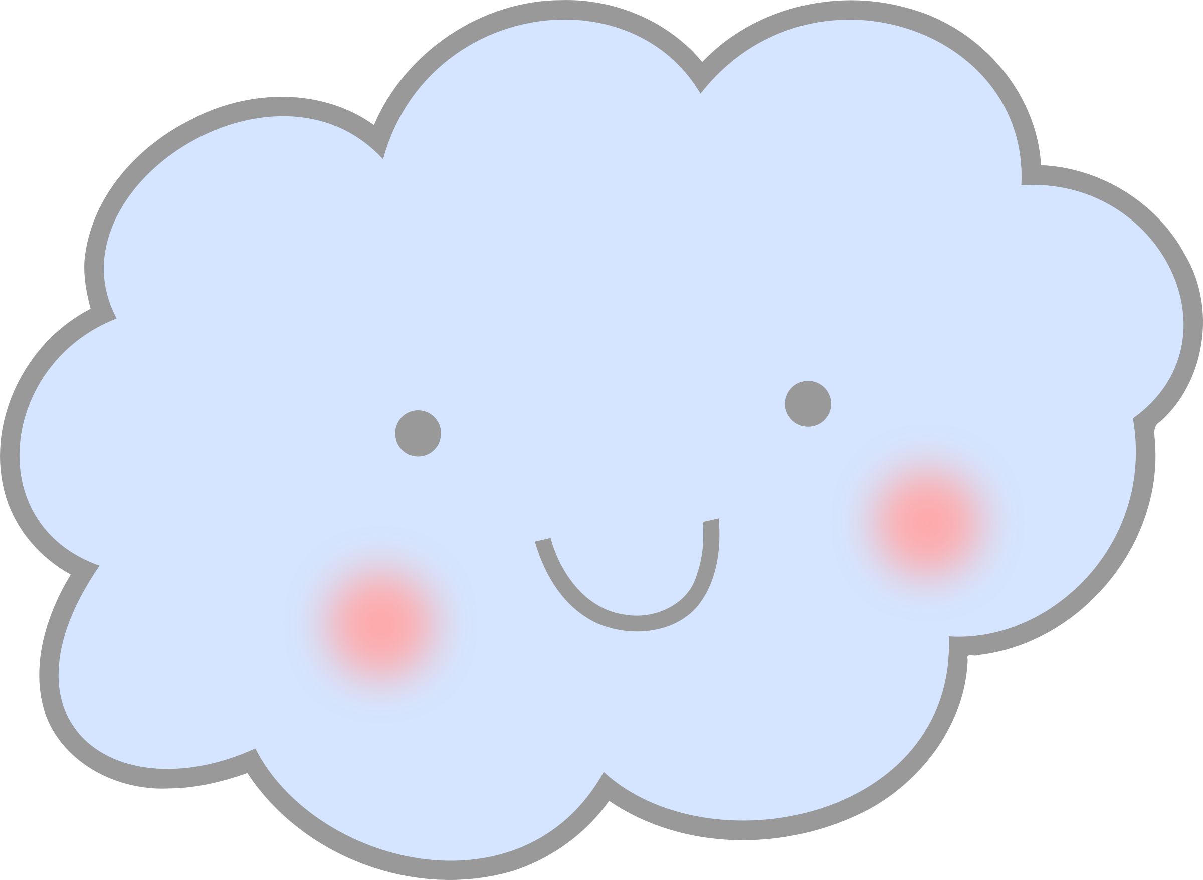 Cloud clipart cute smile