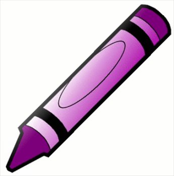 Crayon clipart image purple