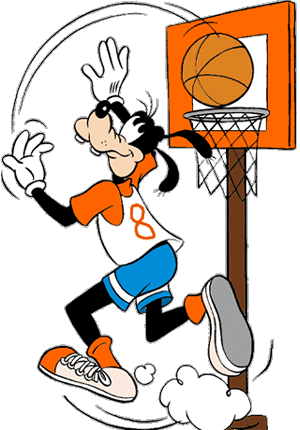 Disney basketball clip art images goofy